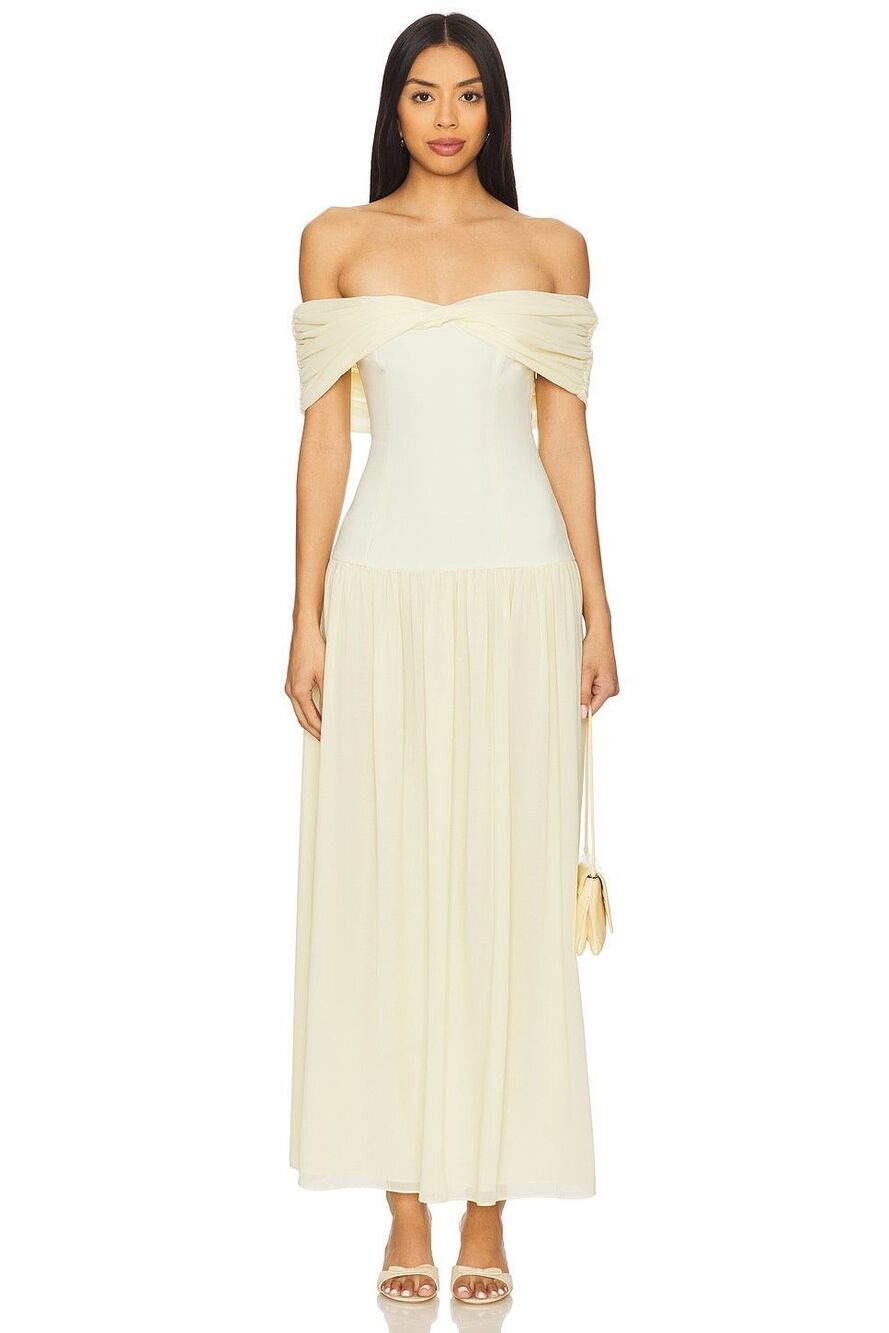 Lovers and Friends Blake Maxi Dress in Butter Yellow Size Small $268